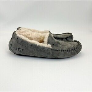 UGG Dakota Slippers Womens Size 7 Gray Suede Shearling Lounge Cozy Warm 5612
